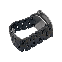 Montre Chanel, "J12", céramique noire, diamants. - Castafiore