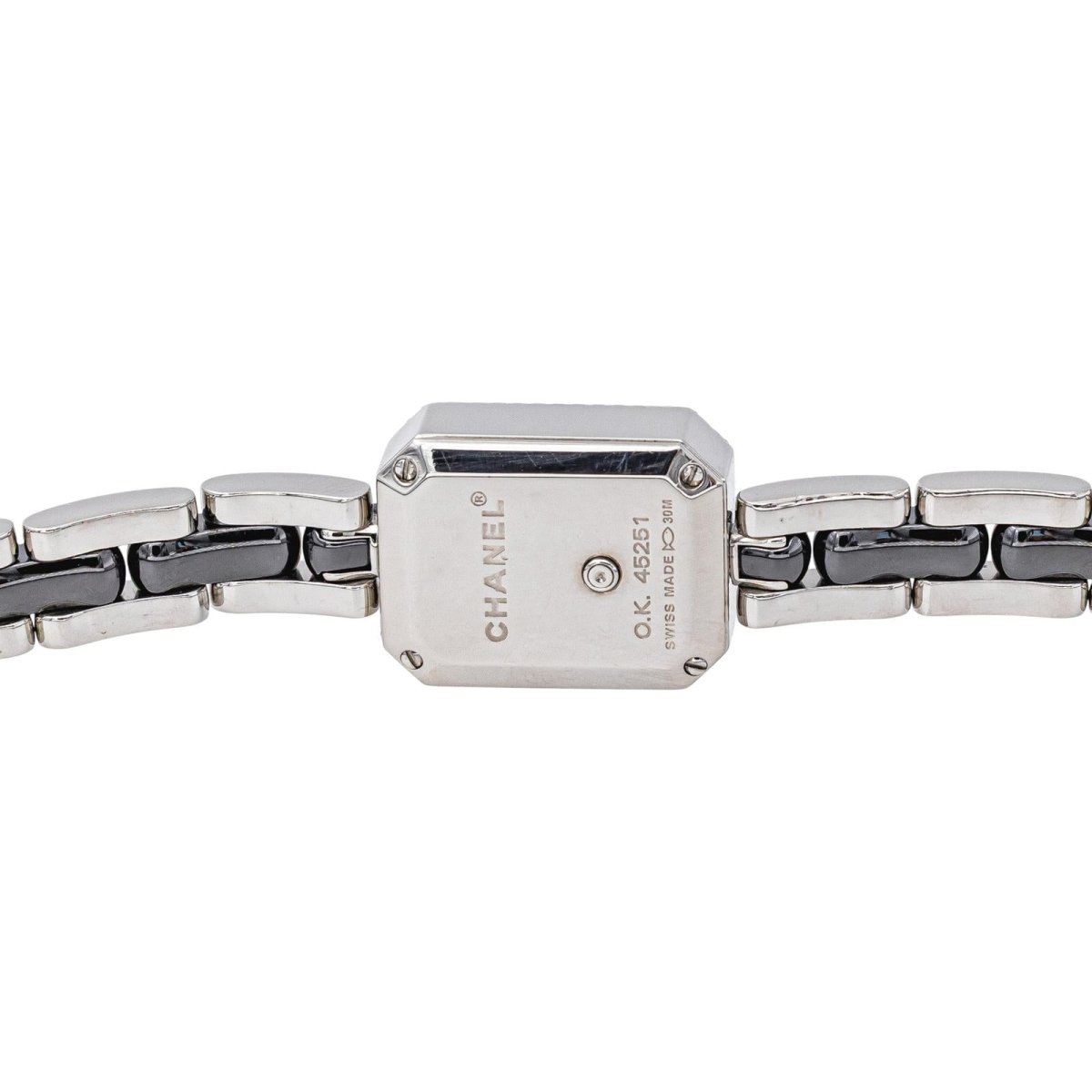Montre CHANEL "Première Céramique" en acier, céramique et diamants - Castafiore