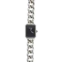 Montre Chanel Première chaine gourmette en acier et diamants. Ref H7021 de 2020. Prix neuf : 7900€. Full set - Castafiore