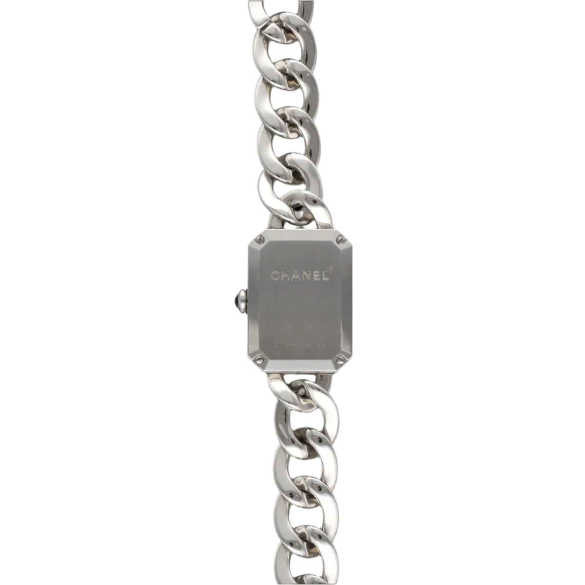 Montre Chanel Première chaine gourmette en acier et diamants. Ref H7021 de 2020. Prix neuf : 7900€. Full set - Castafiore
