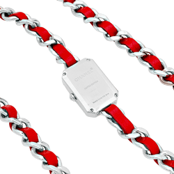 Montre CHANEL "Première Chaîne Iconique" en acier, nacre et cuir - Castafiore