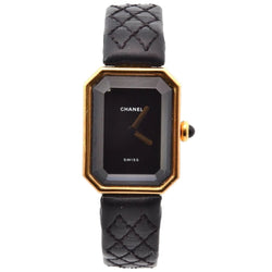 Montre CHANEL "Première" en or jaune, cuir et quartz - Castafiore