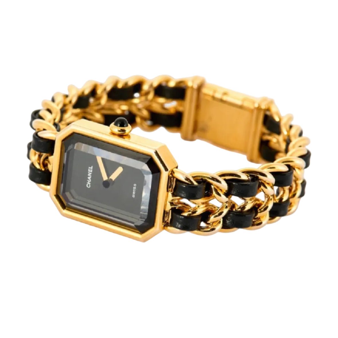 Montre CHANEL "Première"en plaqué or et cuir - Castafiore