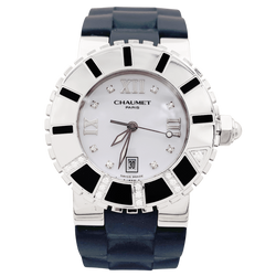 Montre CHAUMET "Class - One" en acier, caoutchouc, émail et diamants - Castafiore
