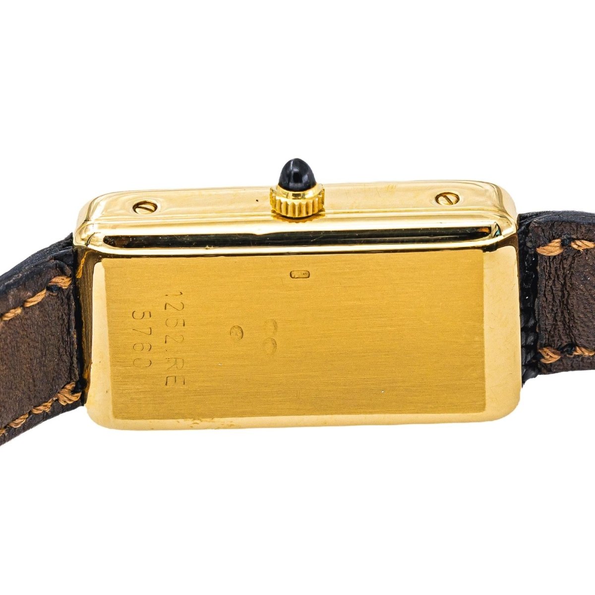 Montre CHAUMET en or jaune et cuir - Castafiore
