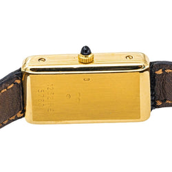 Montre CHAUMET en or jaune et cuir - Castafiore