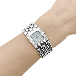 Montre CHAUMET "Khésis" en acier, nacre et diamants - Castafiore