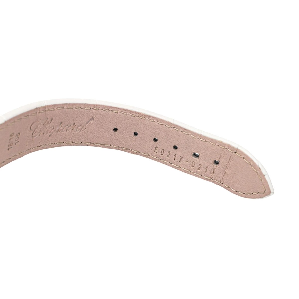 Montre CHOPARD "Happy Sport" en or rose, acier, saphir, cuir et diamants - Castafiore