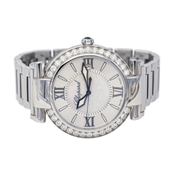 Montre CHOPARD "Impériale" en acier, nacre, améthyste, saphir et diamants - Castafiore