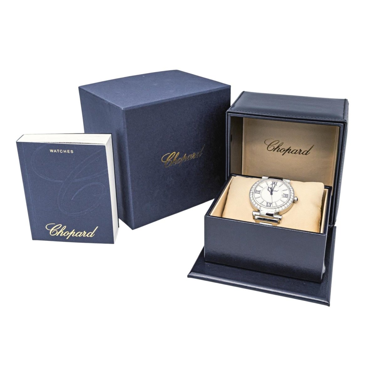 Montre CHOPARD "Impériale" en acier, nacre, améthyste, saphir et diamants - Castafiore