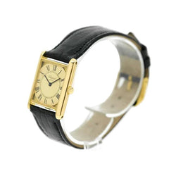 Montre CHOPARD "Tank" en or jaune et cuir - Castafiore