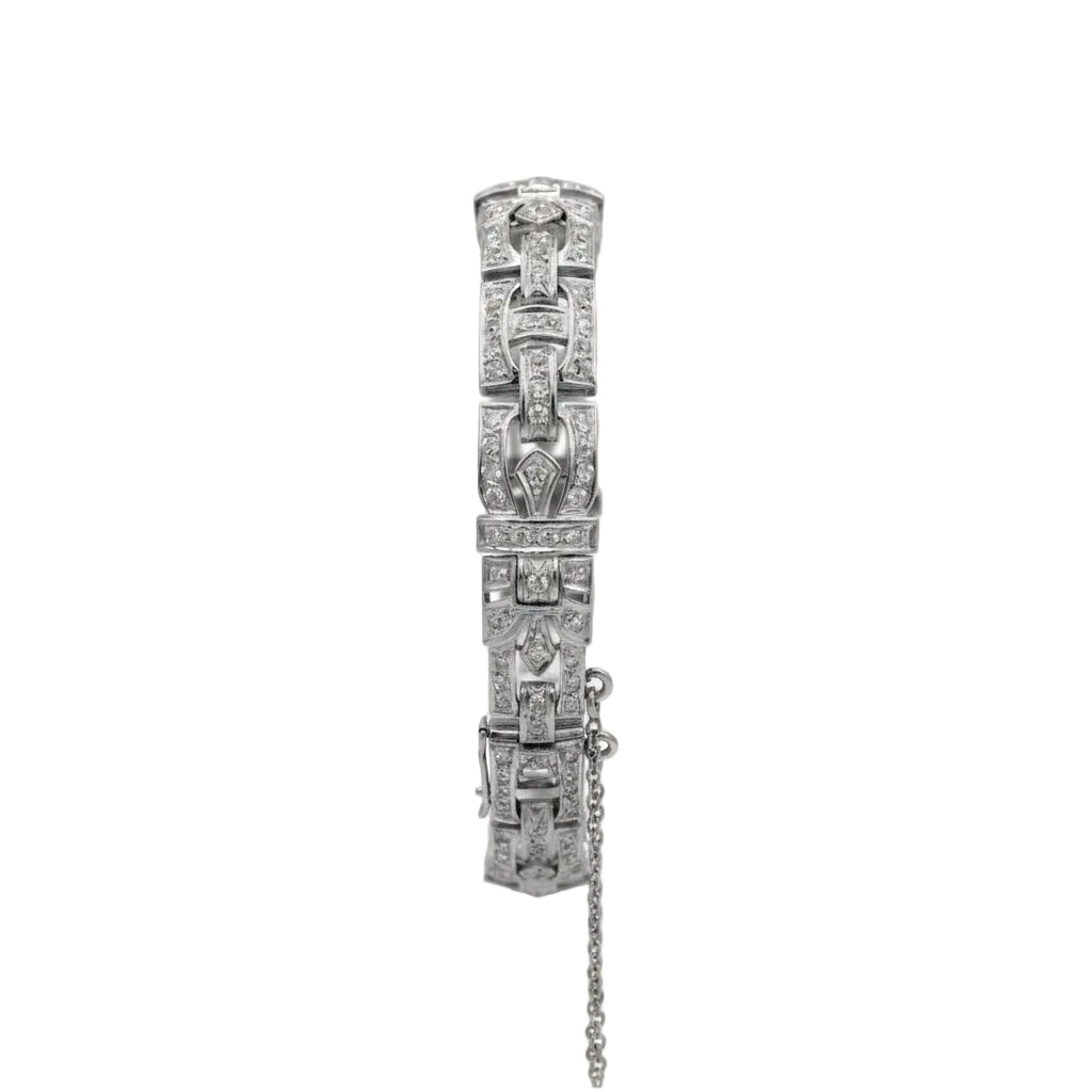 Montre de femme en or blanc, platine et diamants - Castafiore