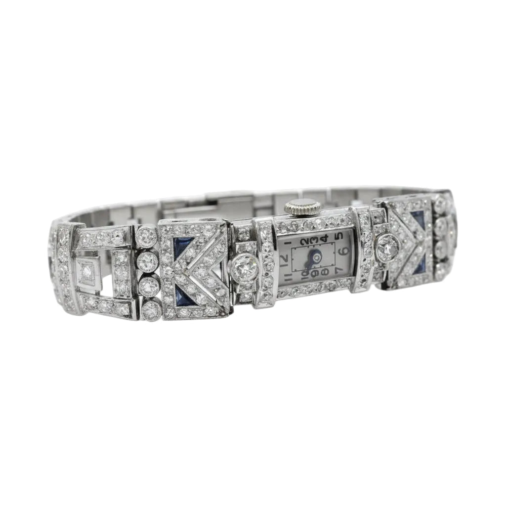 Montre de femme en or blanc, platine et diamants - Castafiore
