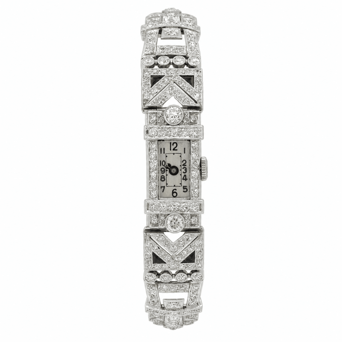 Montre de femme en or blanc, platine et diamants - Castafiore