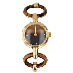 Montre en or jaune et oeil de tigre - Castafiore