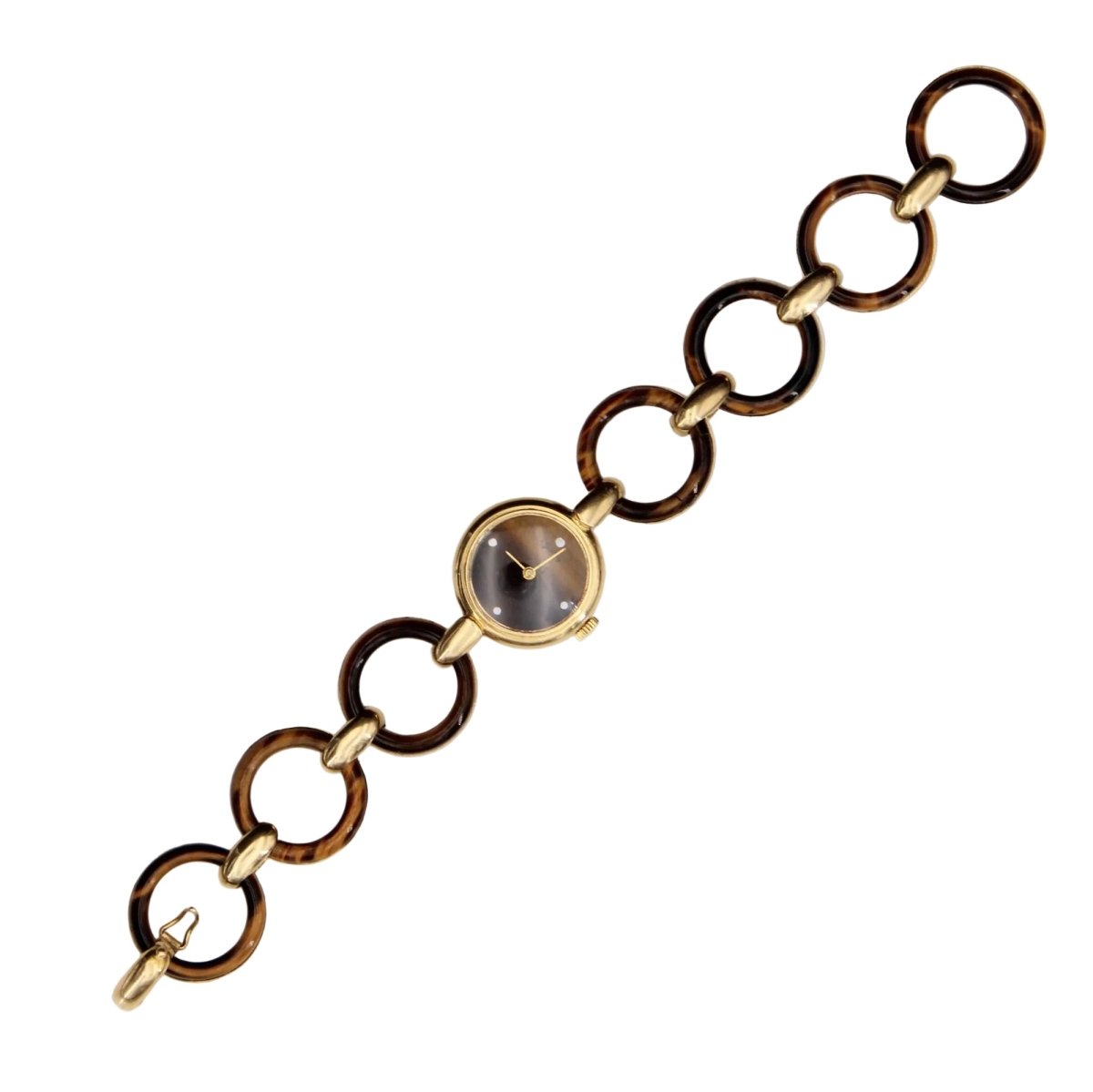 Montre en or jaune et oeil de tigre - Castafiore