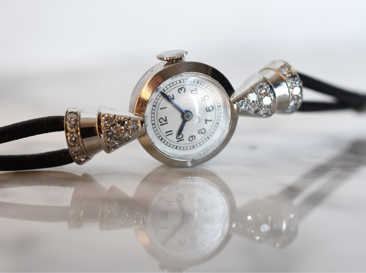 Montre en platine et diamants - Castafiore