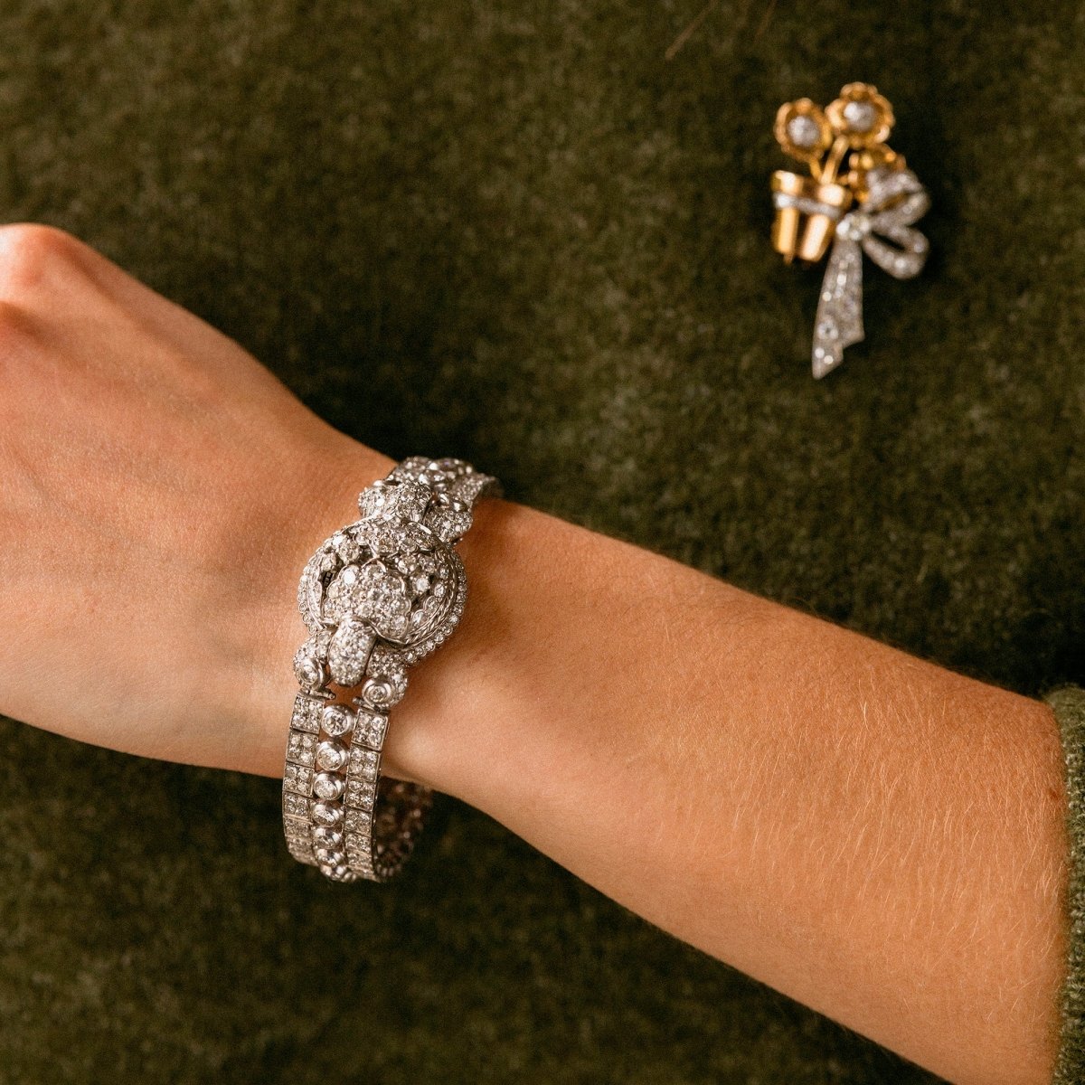 Montre en platine et diamants - Castafiore