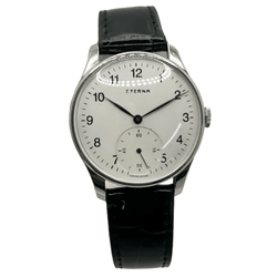 Montre ETERNA "Calatrava" en acier inoxydable et cuir - Castafiore