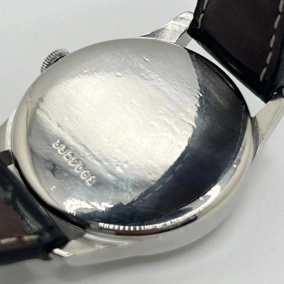Montre ETERNA "Calatrava" en acier inoxydable et cuir - Castafiore