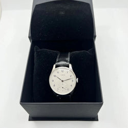 Montre ETERNA "Calatrava" en acier inoxydable et cuir - Castafiore