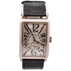 Montre FRANCK MULLER "Master of Complications" en or, saphir et cuir - Castafiore