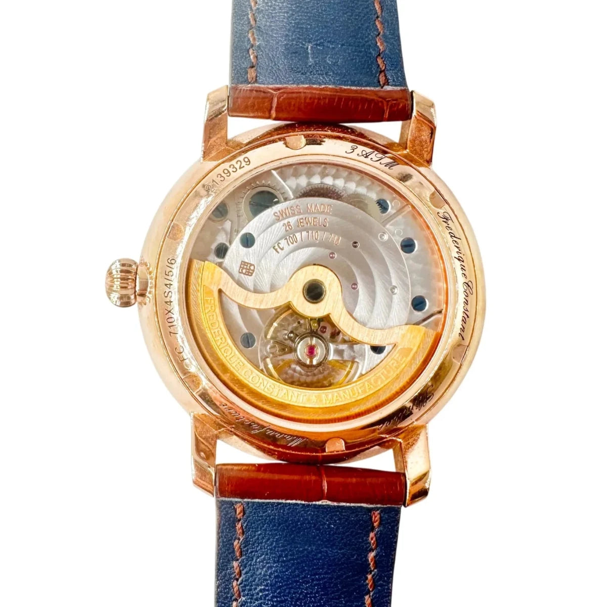 Montre FRÉDÉRIQUE CONSTANT "Slimline Manufacture" en acier et cuir - Castafiore