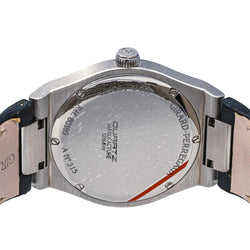 Montre GIRARD - PERREGAUX "Laureato" en acier, quartz, saphir, cuir et diamants - Castafiore