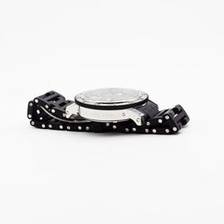 Montre HERMÈS "Clipper Chrono" en acier et caoutchouc - Castafiore