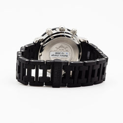 Montre HERMÈS "Clipper Chrono" en acier et caoutchouc - Castafiore