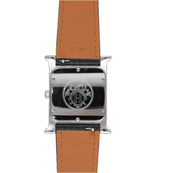 Montre HERMÈS "Collection H" en acier et cuir - Castafiore
