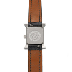 Montre HERMÈS "Heure H Mini" en acier et cuir - Castafiore
