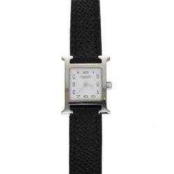 Montre HERMÈS "Heure H Mini" en acier et cuir - Castafiore