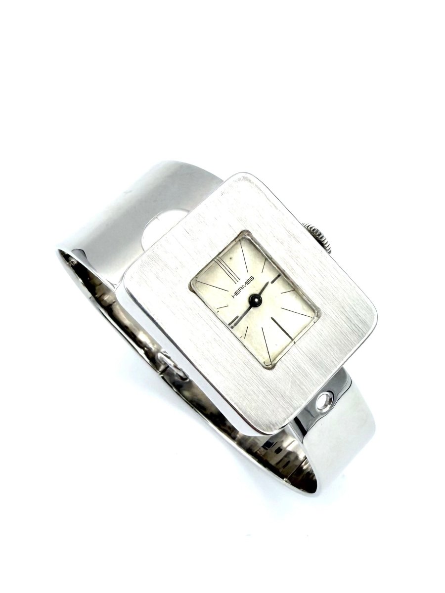 Montre HERMES vintage en argent vers 1970 - Castafiore