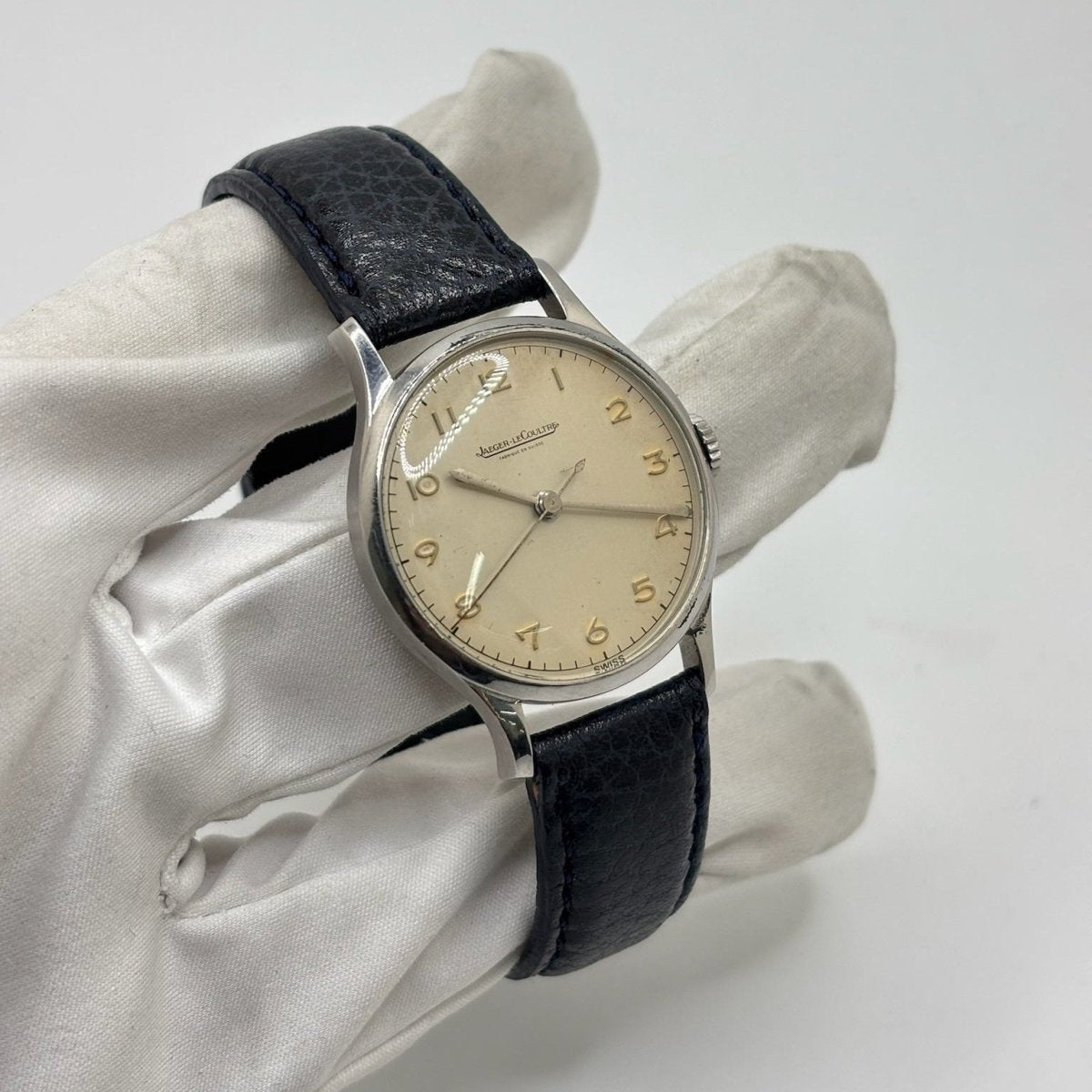 Montre JAEGER-LECOULTRE en acier et cuir - Castafiore