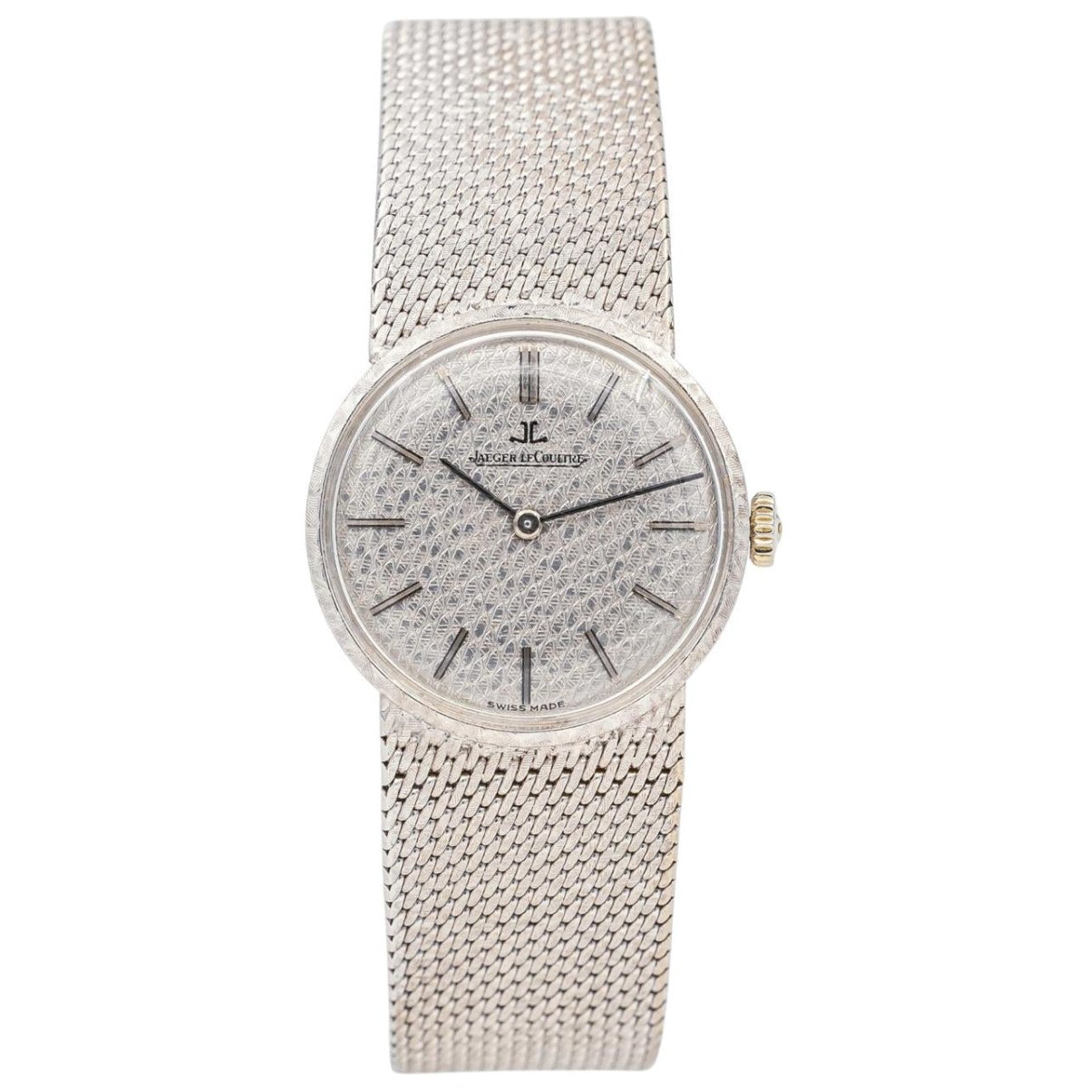 Montre JAEGER - LECOULTRE en or blanc et argent - Castafiore