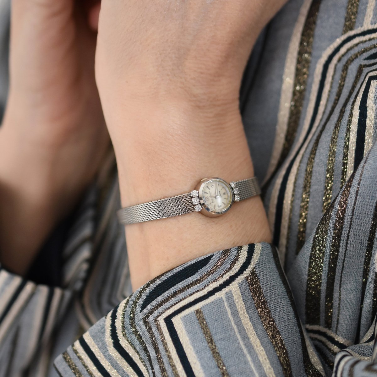Montre JAEGER - LECOULTRE en or blanc et diamants - Castafiore
