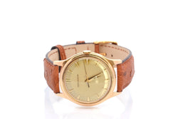 Montre JAEGER - LECOULTRE en or jaune et cuir - Castafiore