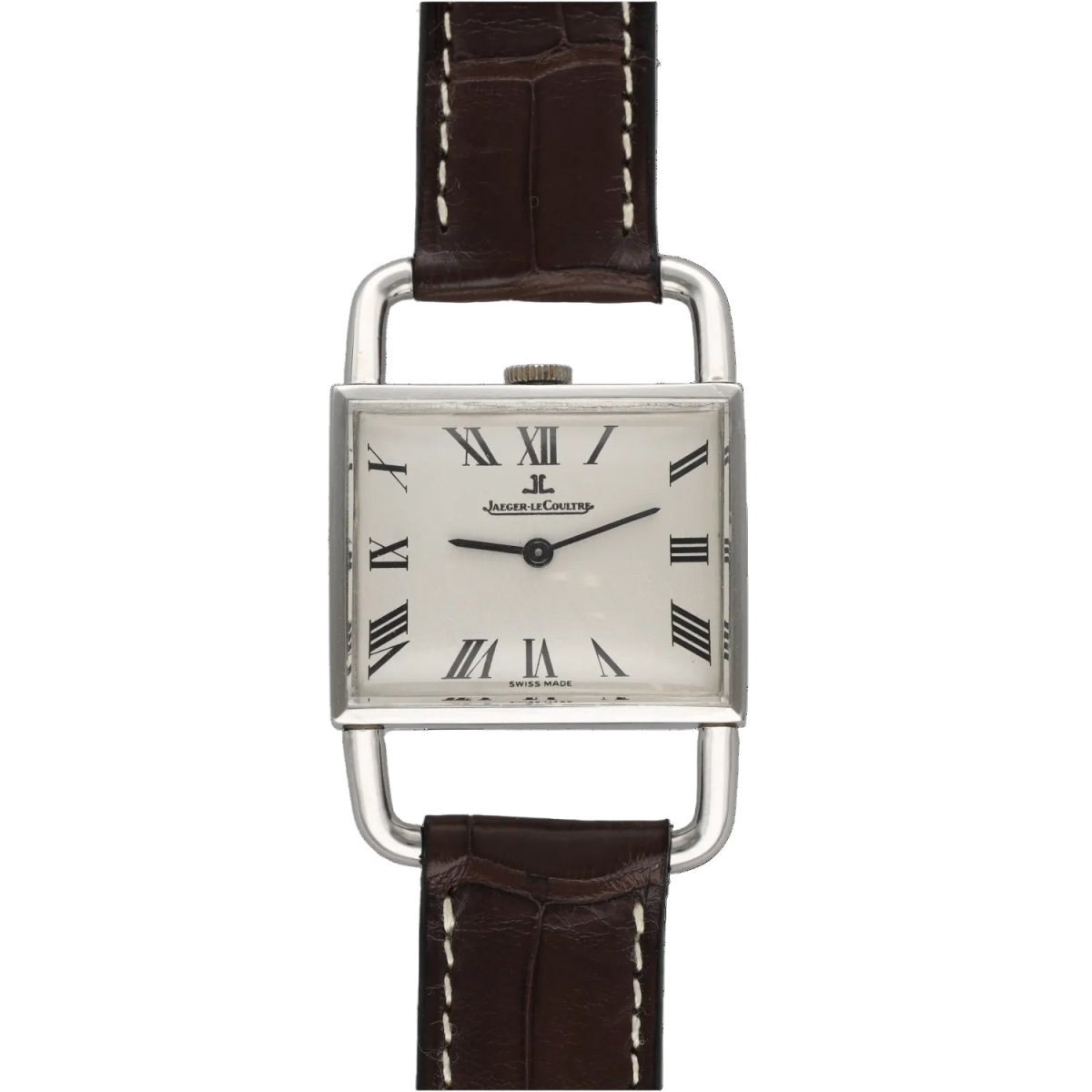 Montre JAEGER LECOULTRE "Etrier Jumbo" en acier - Castafiore