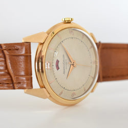 Montre JAEGER-LECOULTRE "Power Reserve 40h" en or rose et cuir - Castafiore