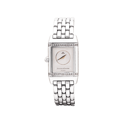 Montre JAEGER LECOULTRE "Reverso Duetto" PM en acier et diamants - Castafiore