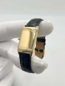 Montre JAEGER-LECOULTRE "Reverso Lady" en or jaune et cuir - Castafiore