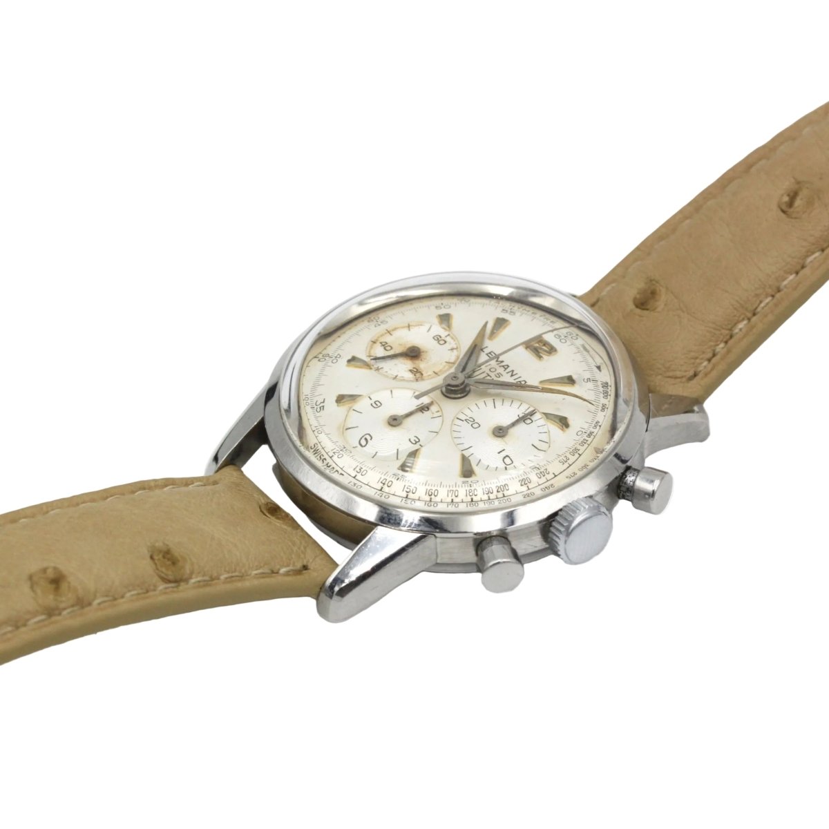 Montre LEMANIA "Uti 105" en acier et cuir - Castafiore