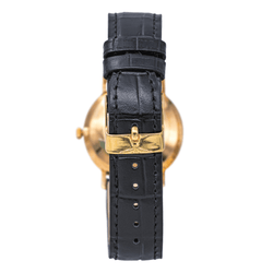 Montre LONGINES "Admiral" en or jaune, argent et cuir - Castafiore