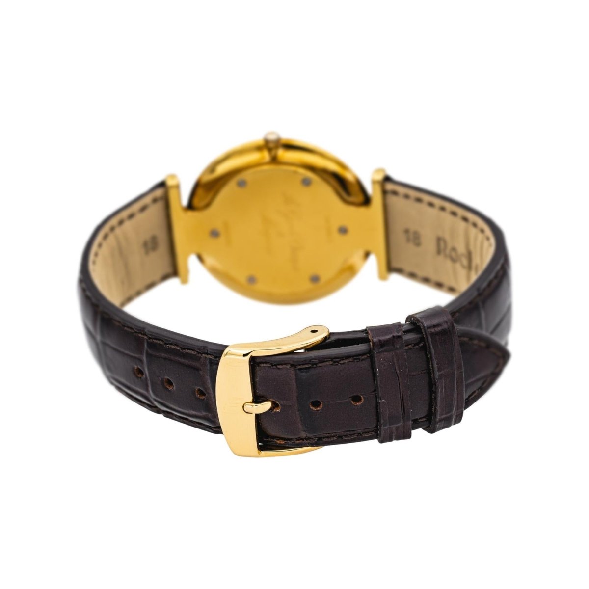 Montre LONGINES "La Grande Classique" en plaqué or, cuir et quartz - Castafiore