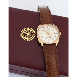 Montre LONGINES "Ultra Chron" en or jaune, argent et cuir - Castafiore
