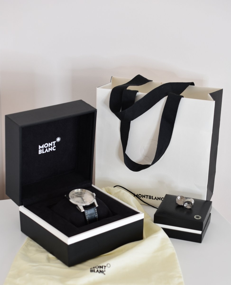 Montre MONTBLANC "TimeWalker" en acier, saphir et cuir - Castafiore