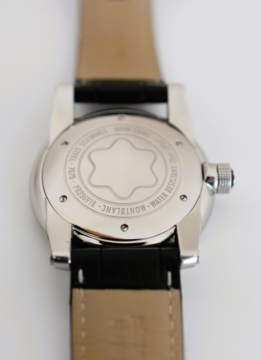 Montre MONTBLANC "TimeWalker" en acier, saphir et cuir - Castafiore