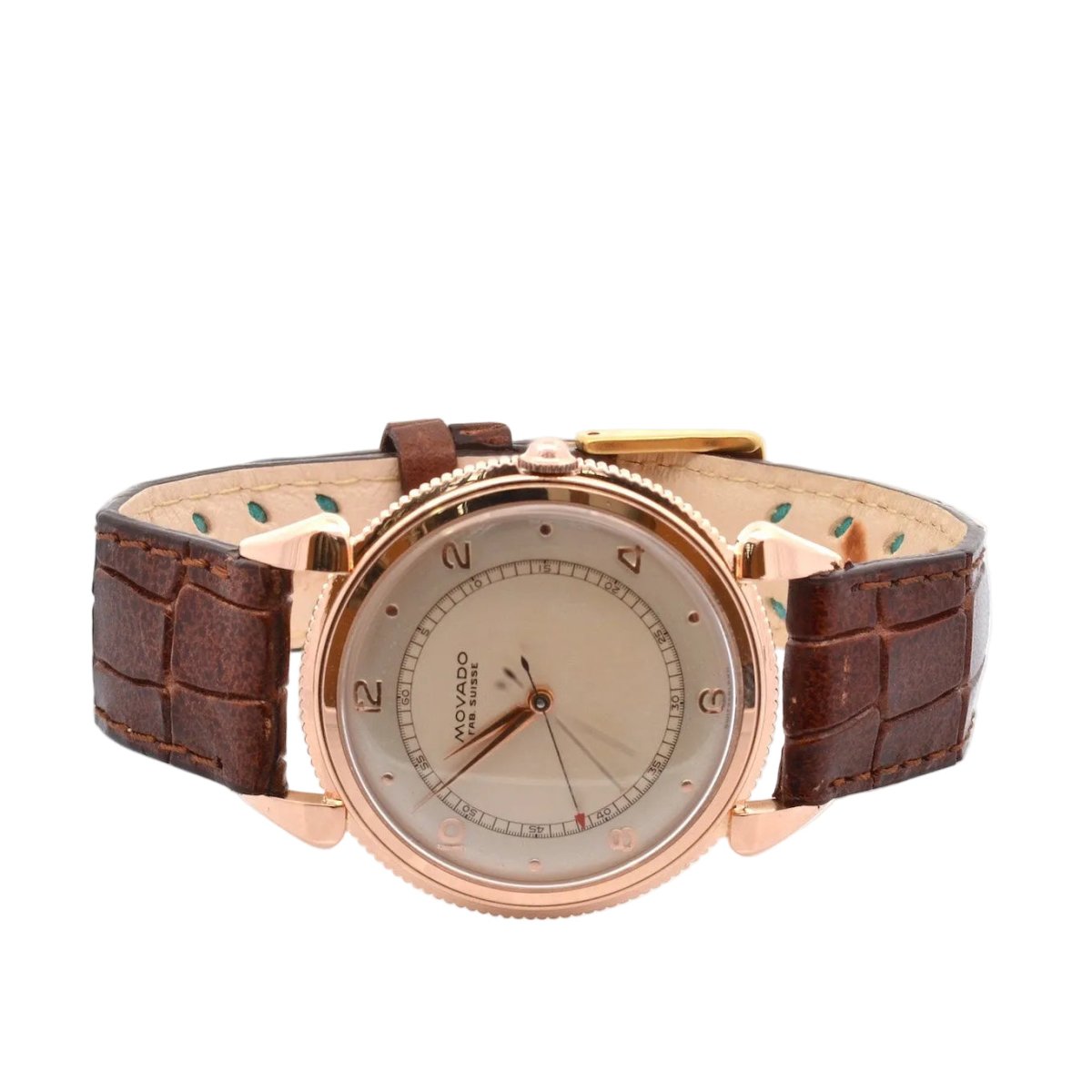 Montre MOVADO "Cal.261" en or jaune et cuir - Castafiore