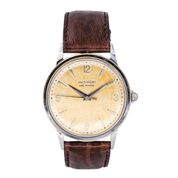 Montre MOVADO en acier et cuir - Castafiore